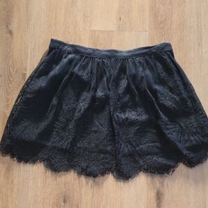 Forever 21 Navy Blue Lace Mini Skirt XS